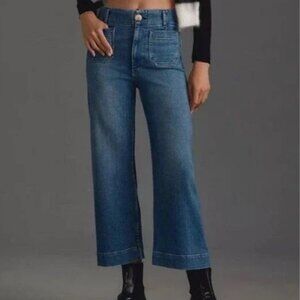 The Colette Crop Wide-Leg Jeans by Maeve from Anthropologie, size 28